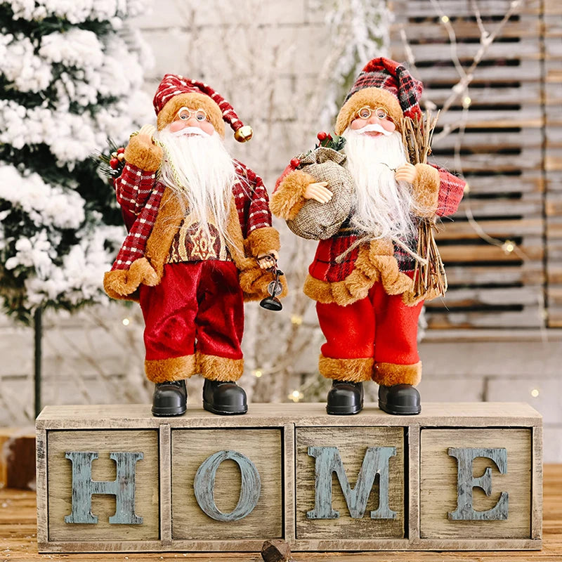 Merry Christmas Decorations For Home Santa Claus Chef Doll Christmas Tree Ornaments Navidad Natal Gifts New Year Plush Figurines
