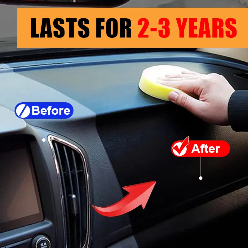 Car Plastic Restorer Back To Black Gloss Auto Interior Leather & Panel Renewal Wax Coating Agent