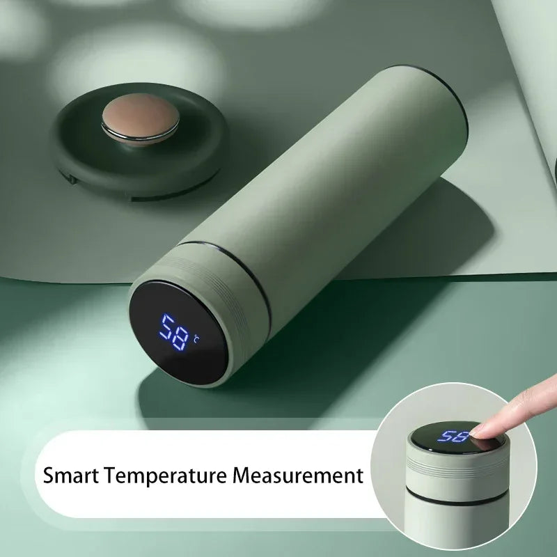 500ML Temperature Display Thermos Cup Stainless Steel Divided Thermos Bottle Outdoor Vacuum Insulated Cup