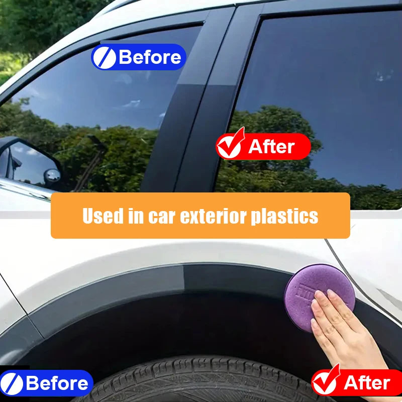 Car Plastic Restorer Back To Black Gloss Auto Interior Leather & Panel Renewal Wax Coating Agent