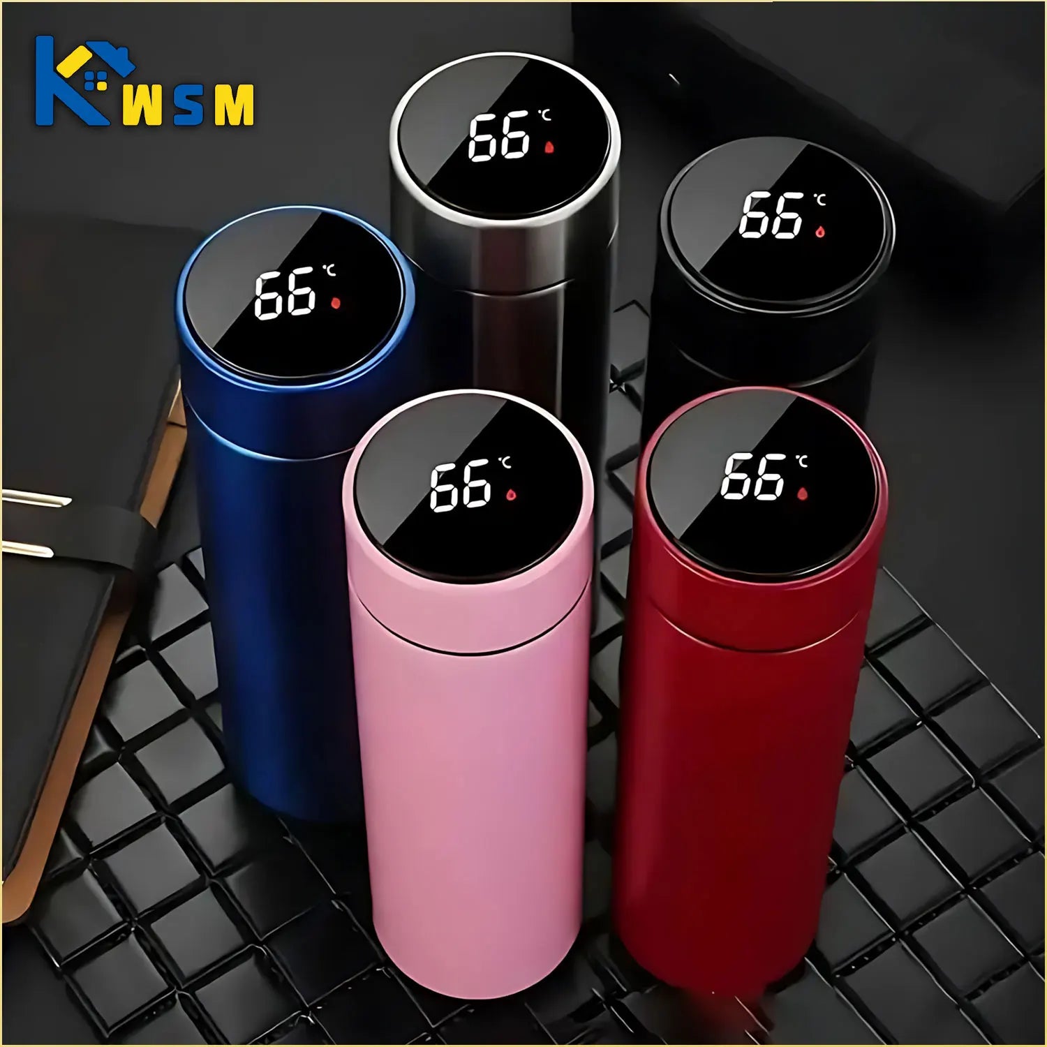 500ML Temperature Display Thermos Cup Stainless Steel Divided Thermos Bottle Outdoor Vacuum Insulated Cup