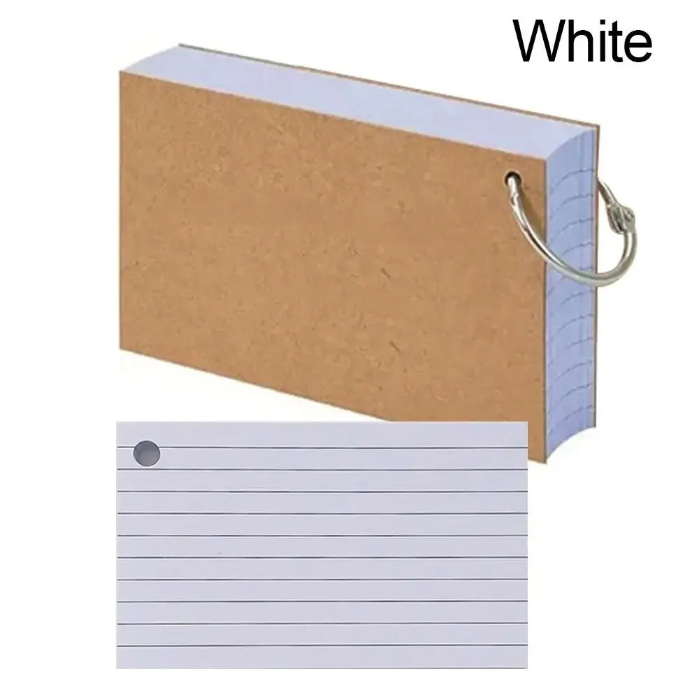 Back to School Essential Study Kit - 50pcs Premium Double-Sided Lined Index Flash Cards with Durable Protective Cover