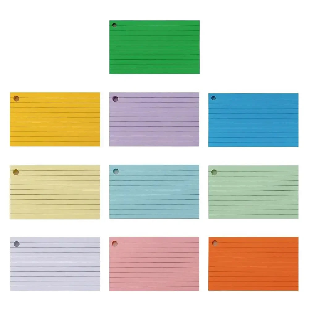 Back to School Essential Study Kit - 50pcs Premium Double-Sided Lined Index Flash Cards with Durable Protective Cover