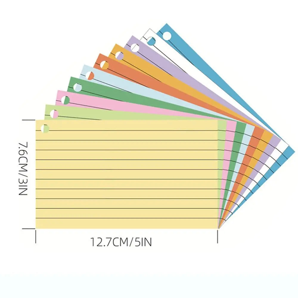 Back to School Essential Study Kit - 50pcs Premium Double-Sided Lined Index Flash Cards with Durable Protective Cover