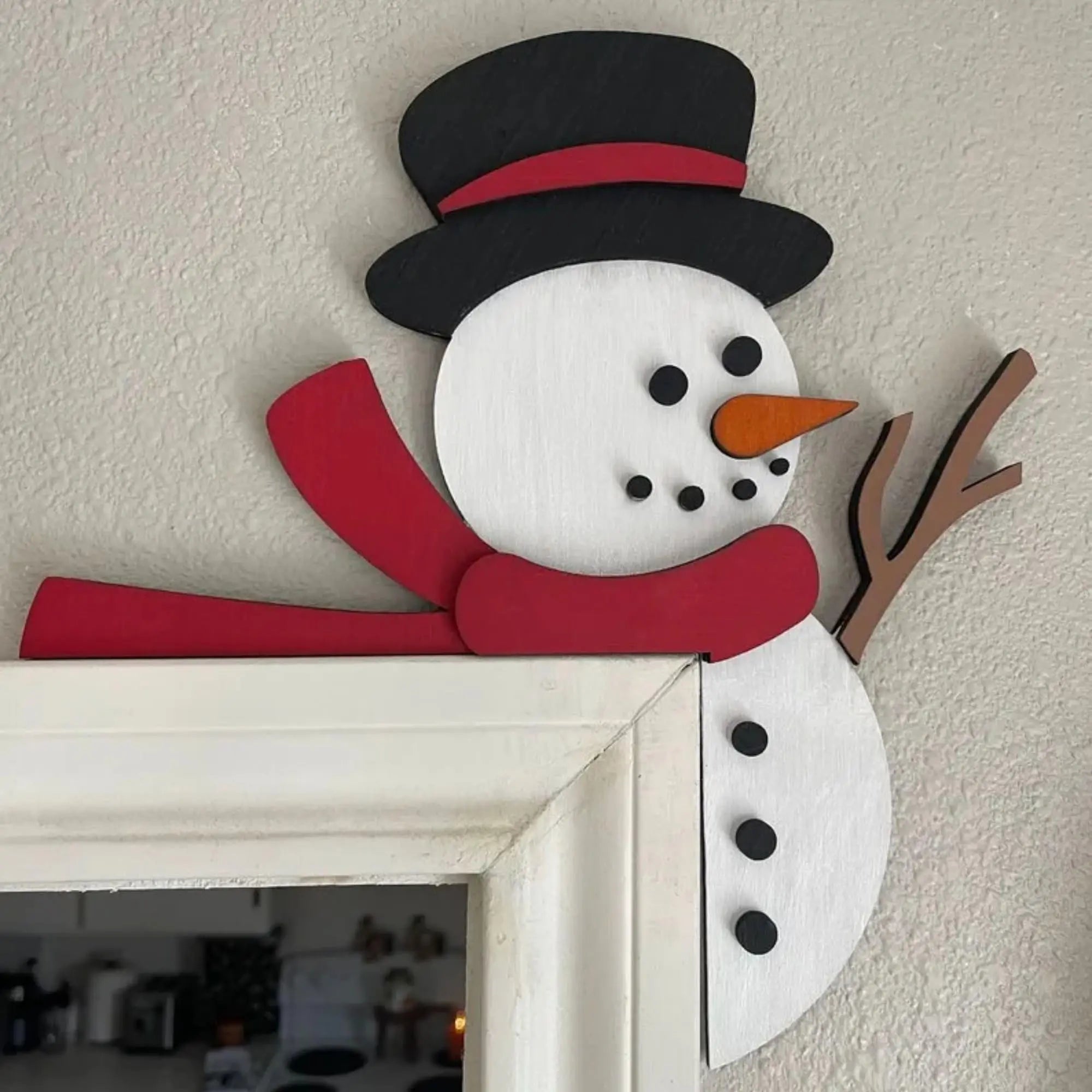 Christmas Decoration 2025 1pc Santa Clau Christmas Door Corner Decoration Diy Stitching Creatives Home Decor Colgante De Navidad