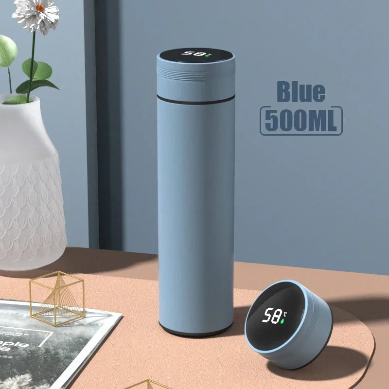 500ML Temperature Display Thermos Cup Stainless Steel Divided Thermos Bottle Outdoor Vacuum Insulated Cup