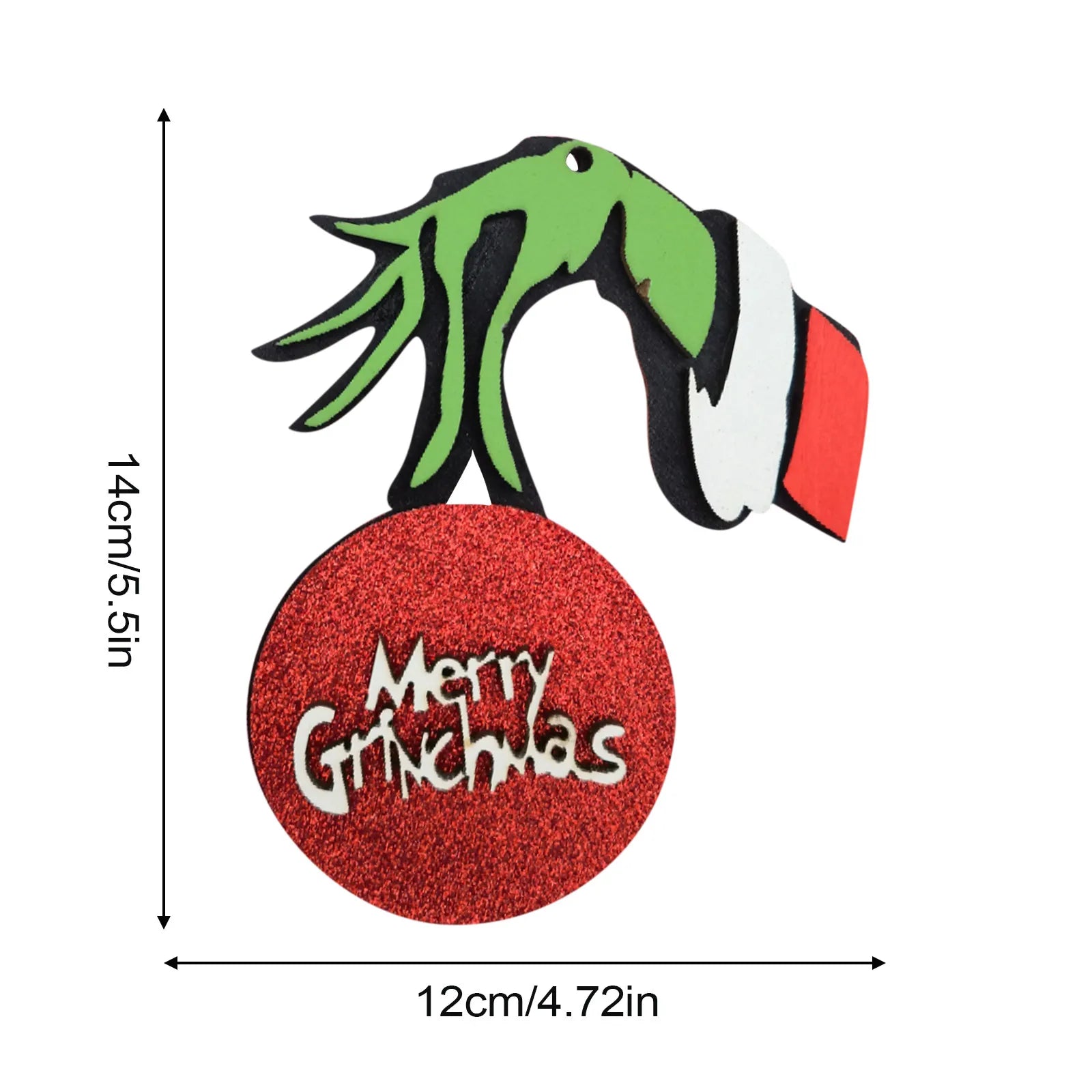 Grinchs Christmas Tree Decorations, Christmas Cute Wooden Hanging Ornaments For Tree, Christmas Decor Indoor Home Party Gifts