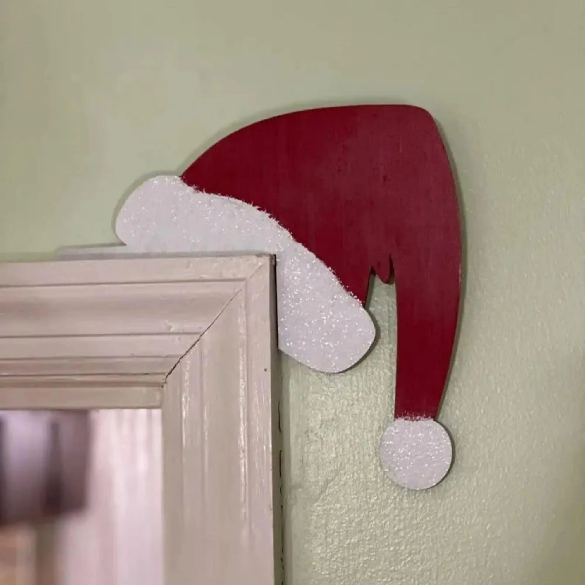 Christmas Decoration 2025 1pc Santa Clau Christmas Door Corner Decoration Diy Stitching Creatives Home Decor Colgante De Navidad