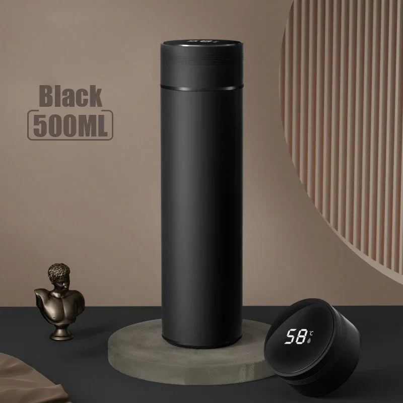 500ML Temperature Display Thermos Cup Stainless Steel Divided Thermos Bottle Outdoor Vacuum Insulated Cup