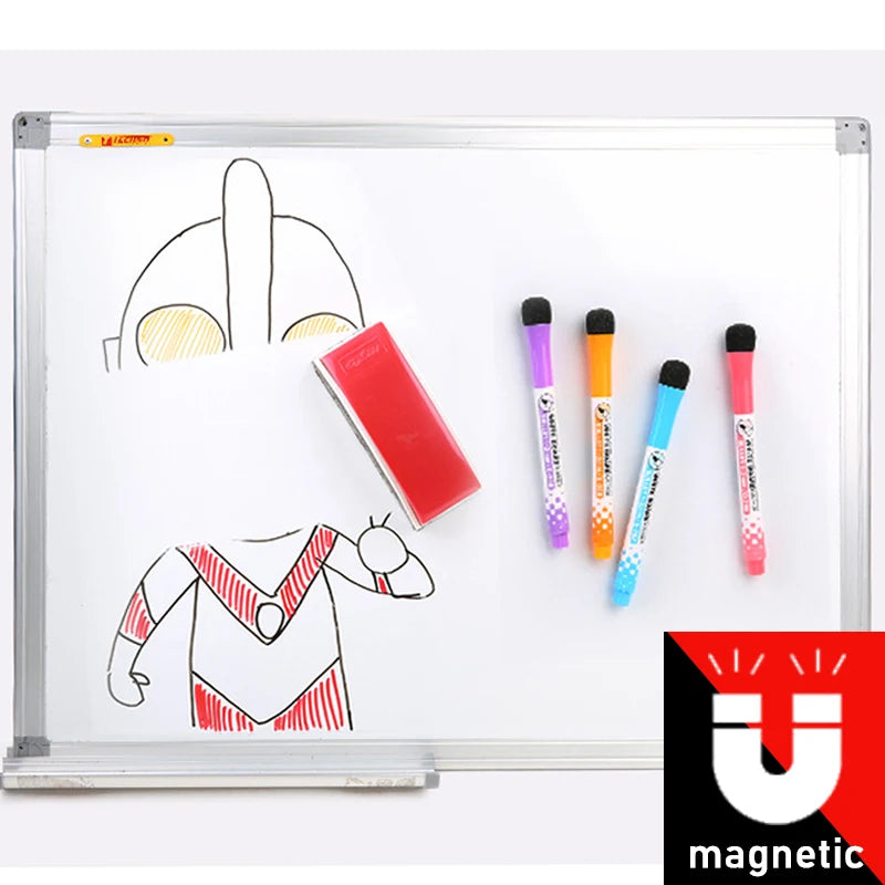 1 Set School Classroom Supplies Magnetic Erasable Whiteboard Pens Markers Dry Eraser Pages Children's Drawing Pen Board Markers