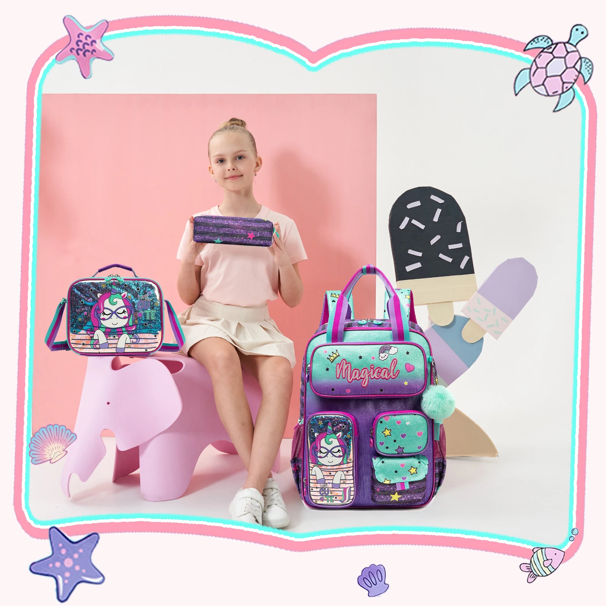 Magical school backpack for school