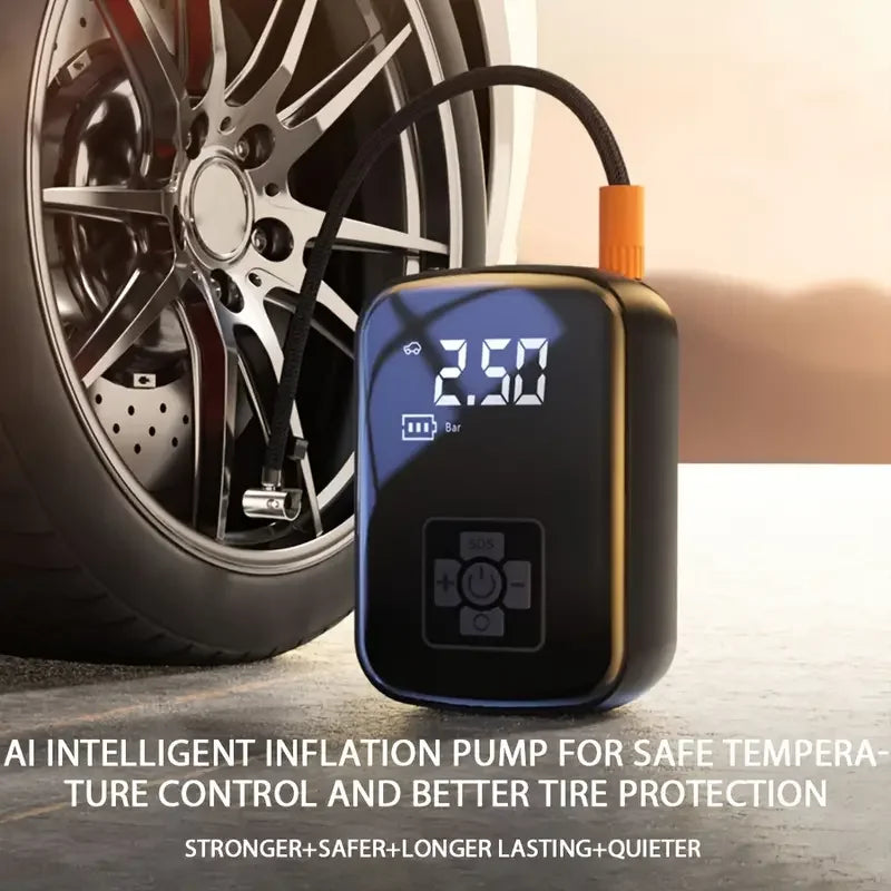 1pc Wireless Car Air Compressor Air Pump Electric Tire Inflator Pump for Motorcycle Bicycle Boat