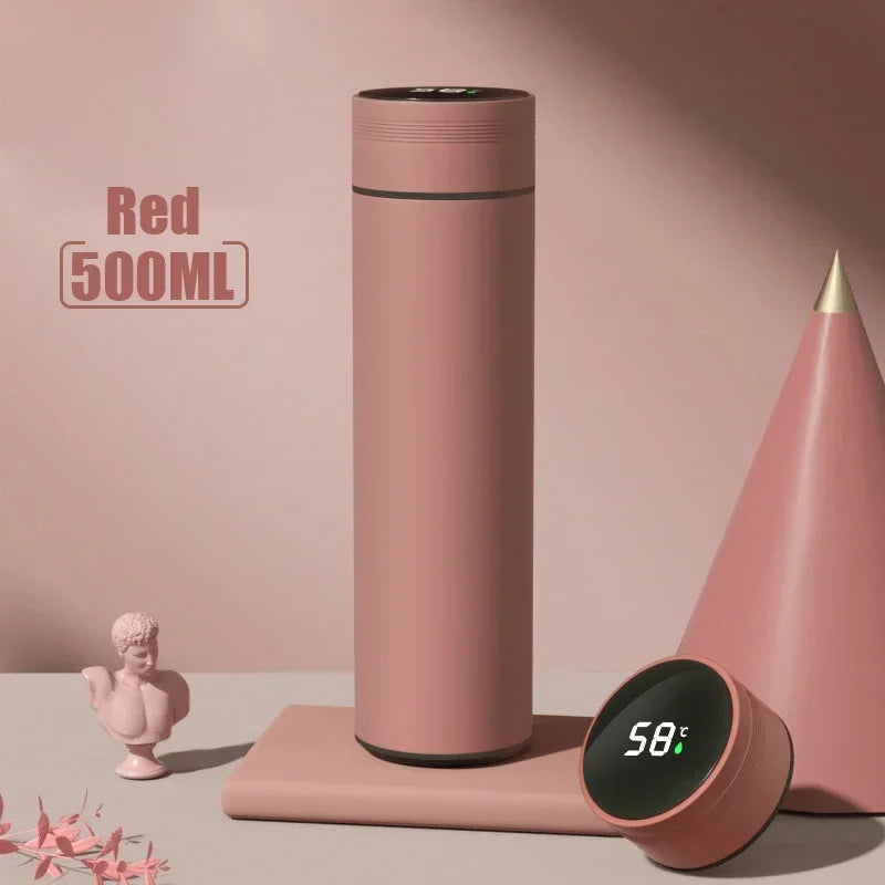500ML Temperature Display Thermos Cup Stainless Steel Divided Thermos Bottle Outdoor Vacuum Insulated Cup