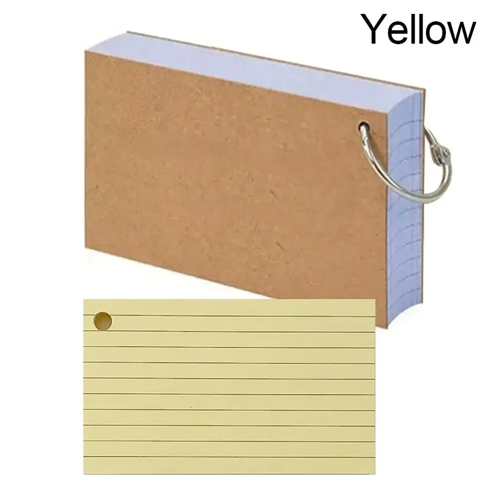 Back to School Essential Study Kit - 50pcs Premium Double-Sided Lined Index Flash Cards with Durable Protective Cover