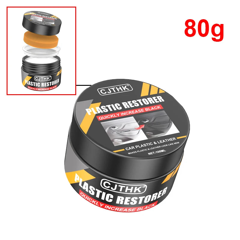 Car Plastic Restorer Back To Black Gloss Auto Interior Leather & Panel Renewal Wax Coating Agent