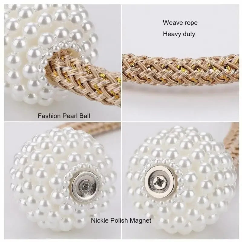 1/2PCS Pearl Magnetic Curtain Clip Curtain Holders Tie Back Buckle Clips Hanging Ball Buckle Tie Back Curtain Decor Accessories