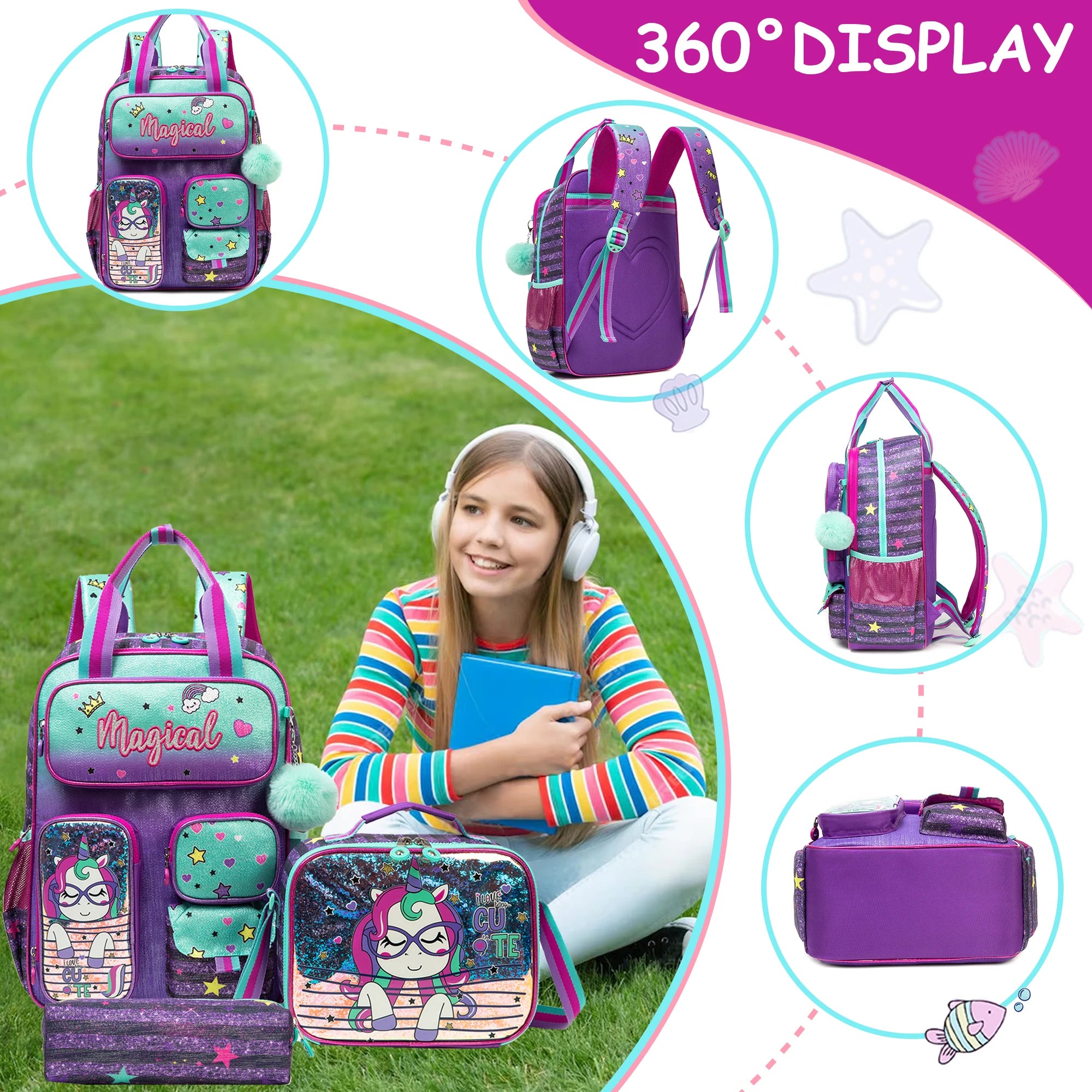 Magical school backpack for school