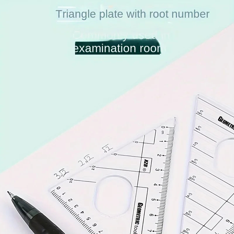 8-in-1 Mathematical Geometry Kit with Compass Ruler and Protractor, Essential for The Start of School Season