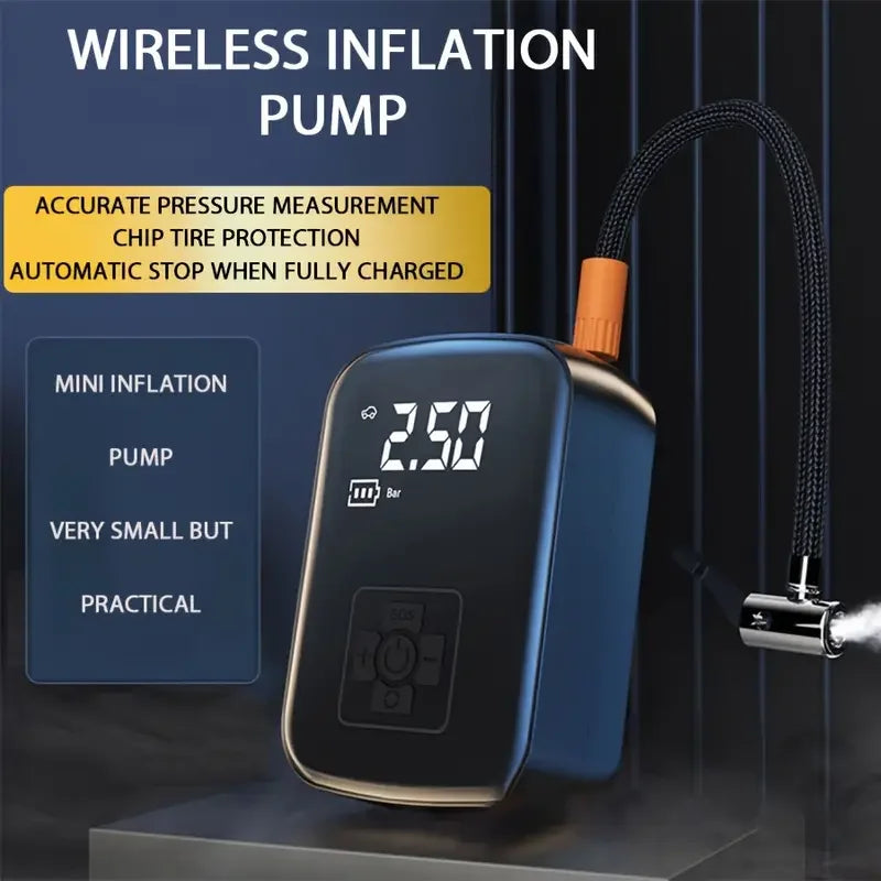1pc Wireless Car Air Compressor Air Pump Electric Tire Inflator Pump for Motorcycle Bicycle Boat