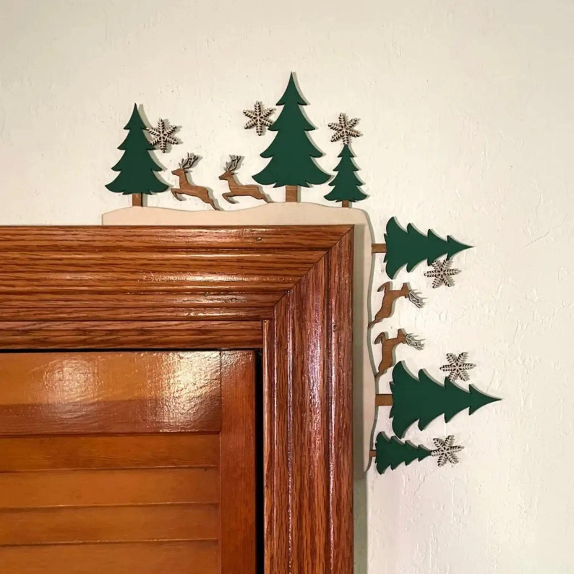 Christmas Decoration 2025 1pc Santa Clau Christmas Door Corner Decoration Diy Stitching Creatives Home Decor Colgante De Navidad