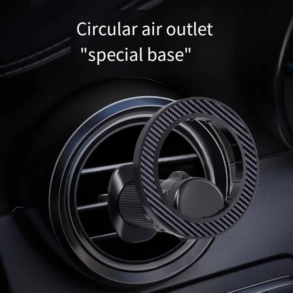 Magnetic Base Phone Holder Stabilize Rotatable Air Vent Clip Mount Stand Universal Smooth Surface Car Mobile Phone Stand