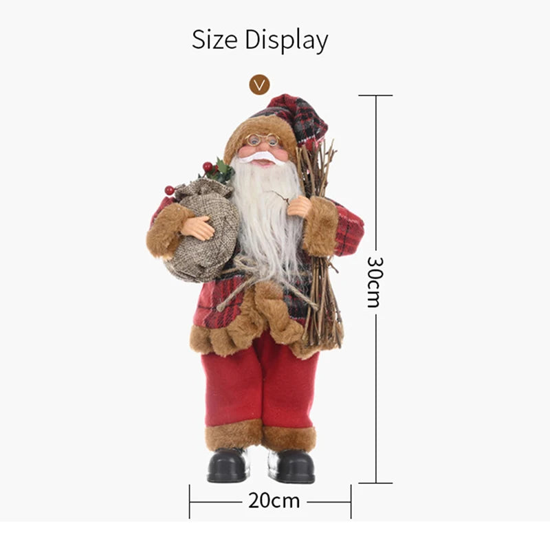 Merry Christmas Decorations For Home Santa Claus Chef Doll Christmas Tree Ornaments Navidad Natal Gifts New Year Plush Figurines