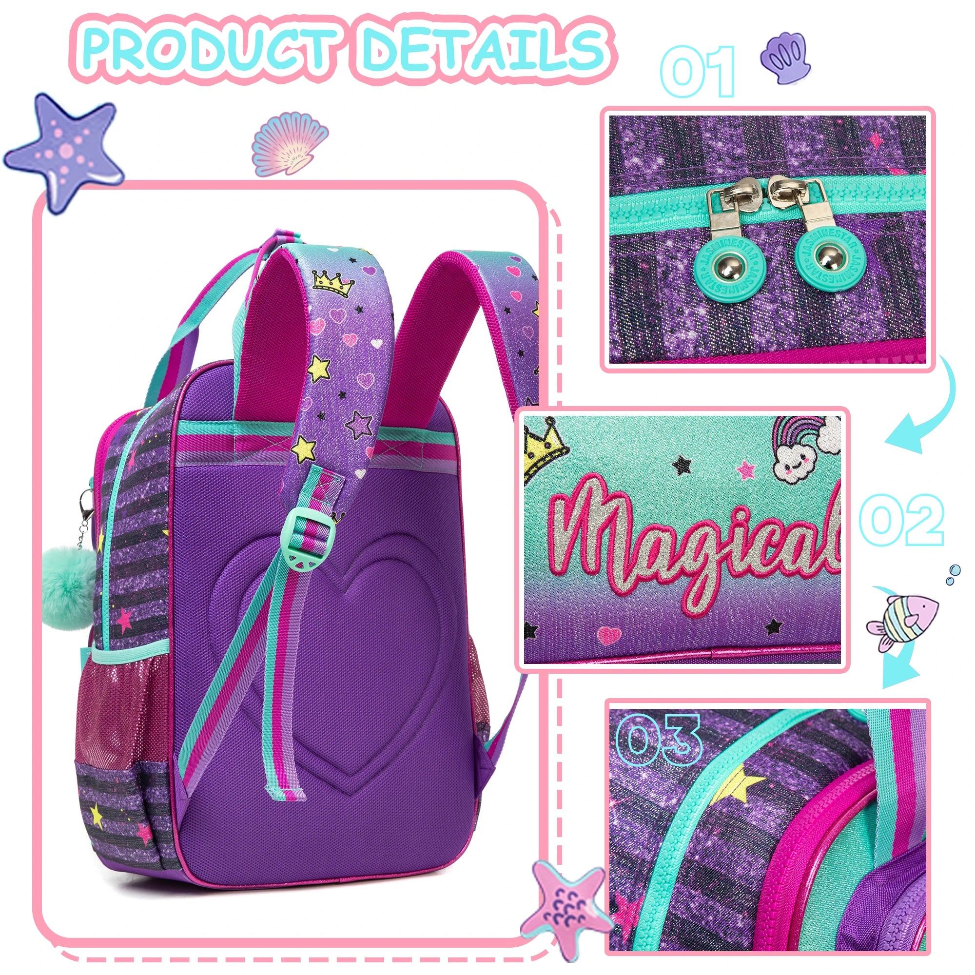 Magical school backpack for school