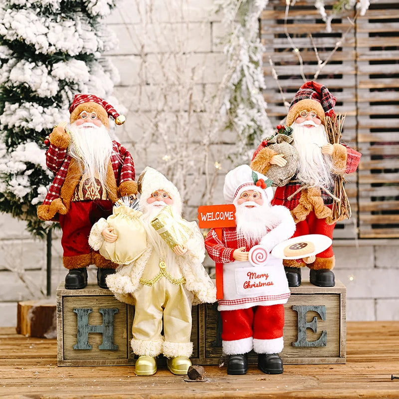 Merry Christmas Decorations For Home Santa Claus Chef Doll Christmas Tree Ornaments Navidad Natal Gifts New Year Plush Figurines